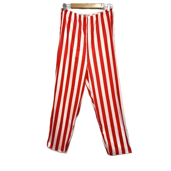 Pirate red white stripe Polyester  Pants Disguise NWOT - Picture 1 of 6